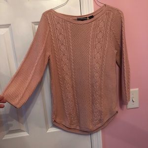 Jeanie Pierre blush knit sweater